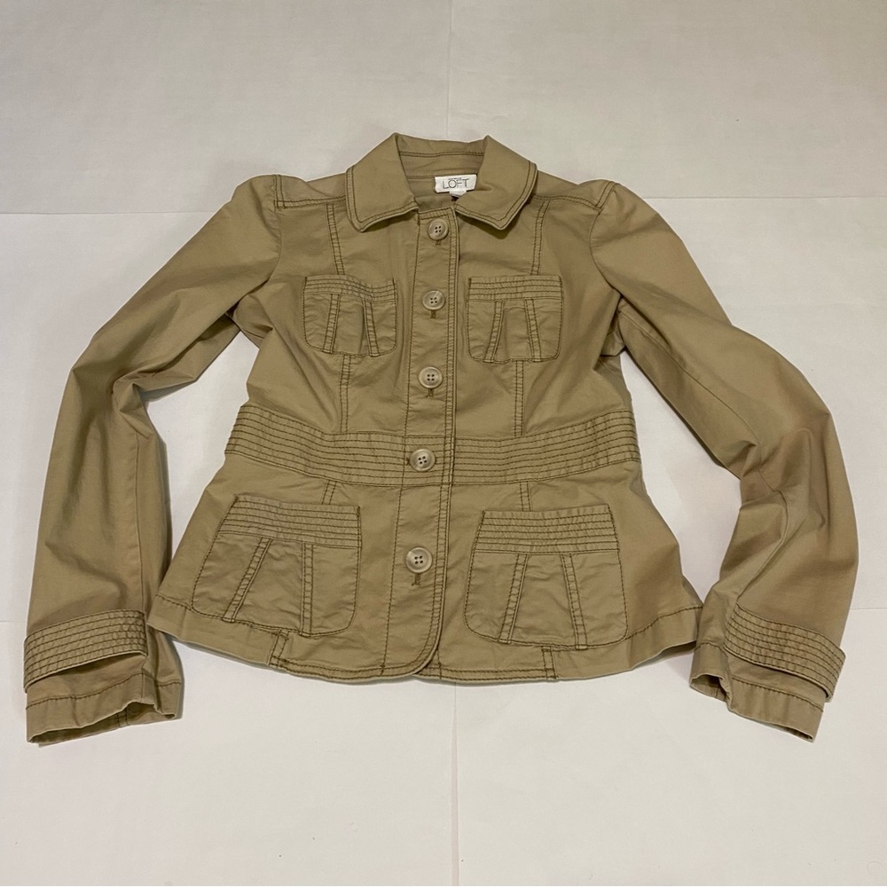 LOFT Women's Utility Jacket in Tan - Picture 1 of 11